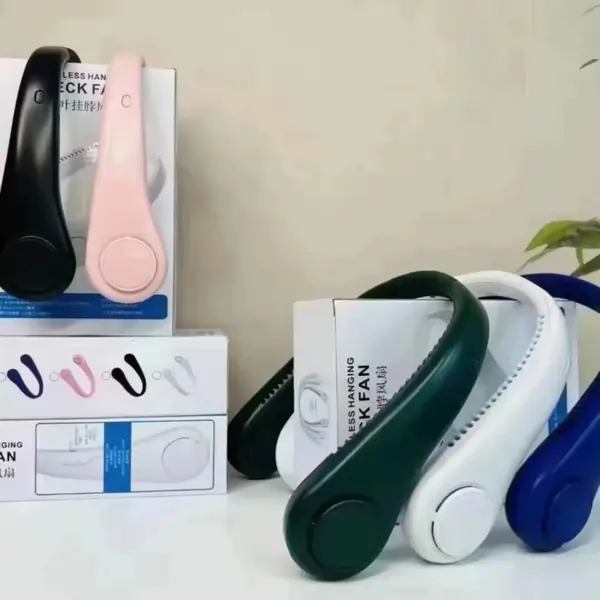Portable USB Neck Fan 360° – 3 Speed Cooling Fan