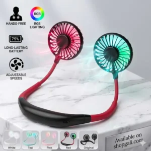Rechargeable Neck Fan with LED Light
