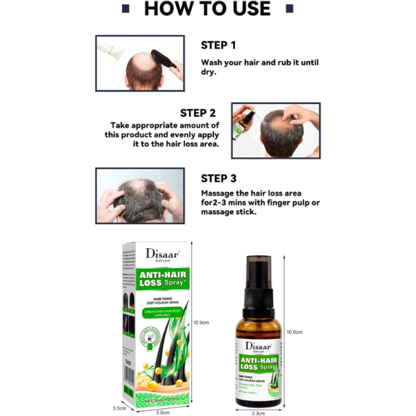 Anti-Hair Loss Spray Tonic 30ml – Nourish & Strengthen Hair Roots - Image 6